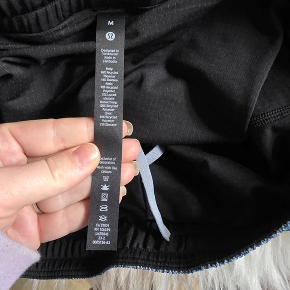 Lululemon Pace Breaker  Lined Short 5"Gravel Dust Iron Blue Multi - Picture 6 of 7